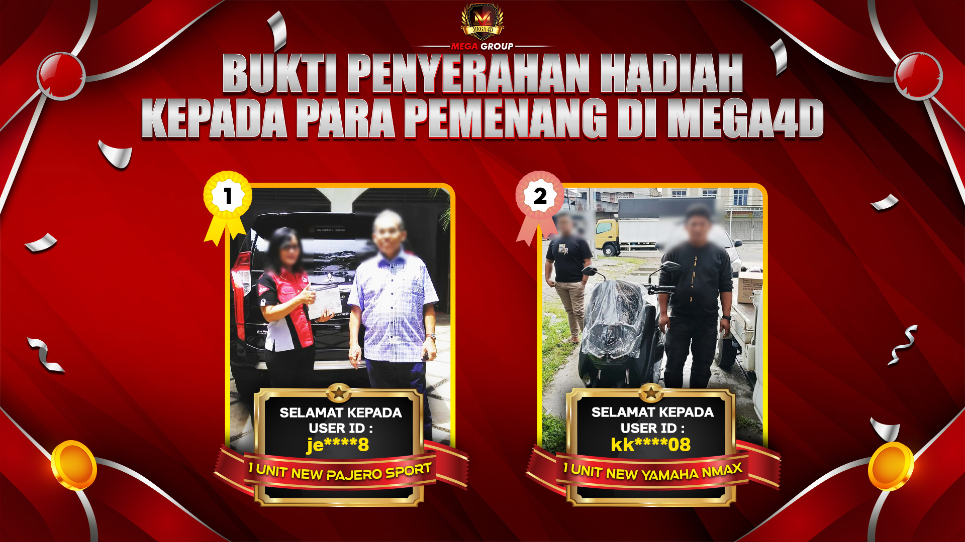 	Selamat Kepada Member Setia MEGA4D Sudah Memenangkan Satu Unit Mobil Pajero Sport